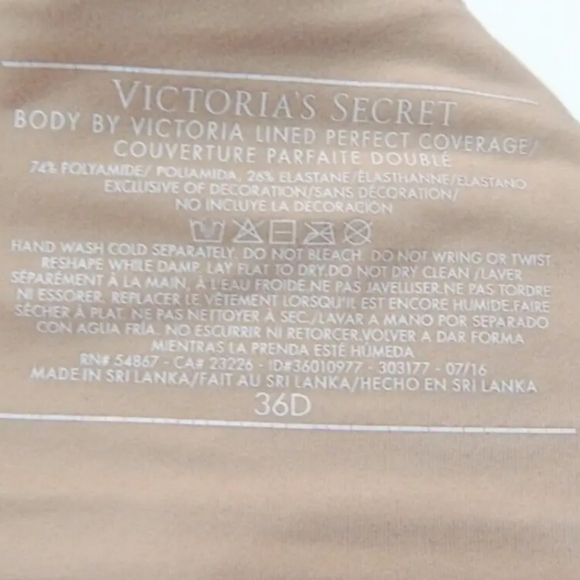 Victoria's Secret Lined Perfect Coverage Bra - Picture 3 of 5